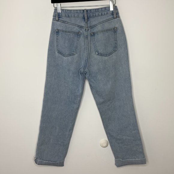 John galt Brandy Melville trendy high rise denim straight leg mom jeans - Picture 3 of 6